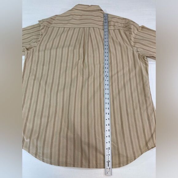 Timberland Shirt Men’s XXL Tan Black Stripe Button Up Long Sleeve Casual Outdoor - Picture 10 of 10
